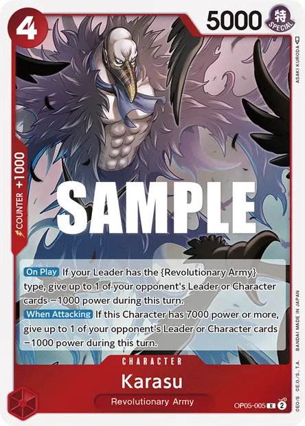 Karasu, One Piece card OP05-005 — AWAKENING OF THE NEW ERA set