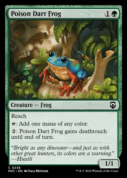 Poison Dart Frog, Magic card M3C 238 — Modern Horizons 3 Commander set