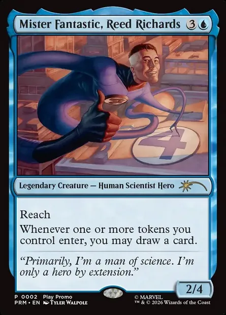 Mr Fantastique, Reed Richards, carte Magic PW26 10 — extension Wizards Play Network 2026