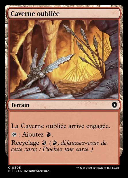 Caverne oubliée, carte Magic BLC 305 — extension Bloomburrow Commander