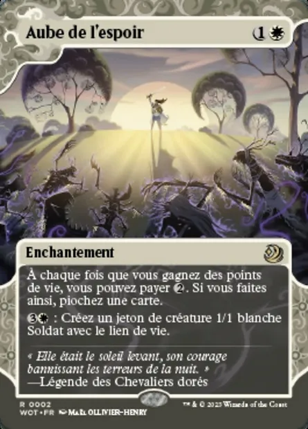 Aube de l'espoir, carte Magic WOT 2 — extension Wilds of Eldraine: Enchanting Tales