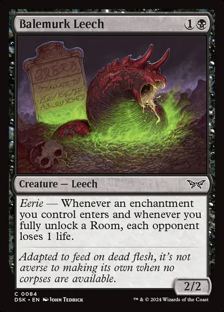 Balemurk Leech, Magic card DSK 84 — Duskmourn: House of Horror set