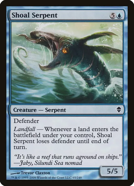 Shoal Serpent, Magic card ZEN 65 — Zendikar set
