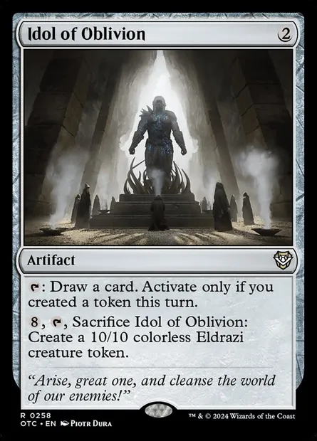 Idol of Oblivion, Magic card OTC 258 — Outlaws of Thunder Junction Commander set