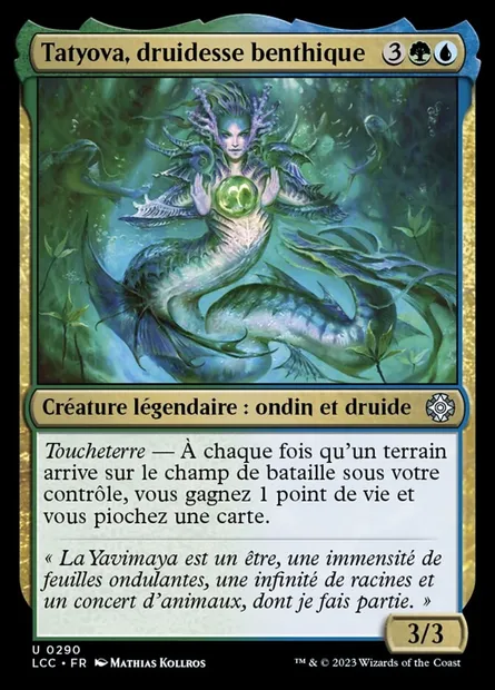 Tatyova, druidesse benthique, carte Magic LCC 290 — extension The Lost Caverns of Ixalan Commander