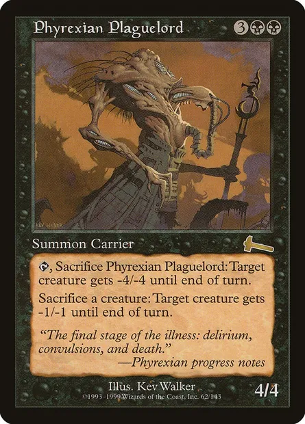 Phyrexian Plaguelord, Magic card ULG 62 — Urza's Legacy set