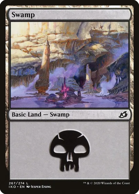 Swamp, Magic card IKO 267 — Ikoria: Lair of Behemoths set