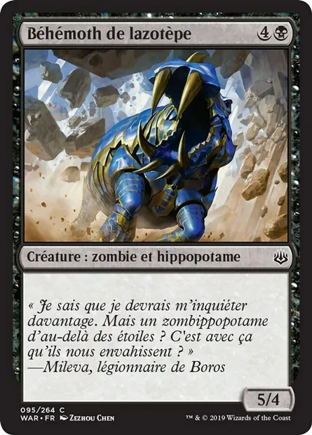 Béhémoth de lazotèpe, carte Magic WAR 95 — extension La guerre des Planeswalkers