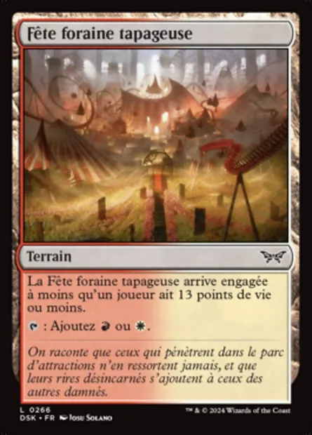 Fête foraine tapageuse, carte Magic DSK 266 — extension Duskmourn: House of Horror