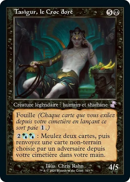 Tasigur, le Croc doré, carte Magic TSR 333 — extension Spirale Temporelle Remastered
