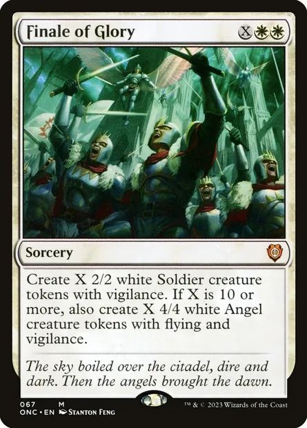 Finale of Glory, Magic card ONC 67 — Phyrexia: All Will Be One Commander set