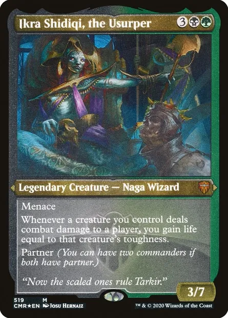 Ikra Shidiqi, the Usurper, Magic card CMR 519 — Commander Legends set