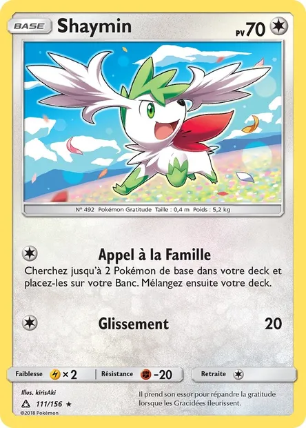 Shaymin, carte Pokémon UPR 111 — extension Ultra-Prisme