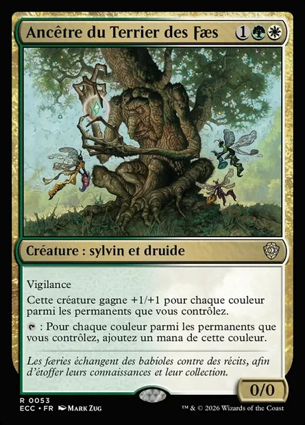 Ancêtre du Terrier des Fæs, carte Magic ECC 53 — extension Lorwyn Eclipsed Commander