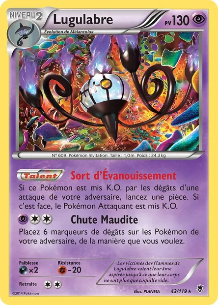 Lugulabre, carte Pokémon PHF 43 — extension Vigueur Spectrale