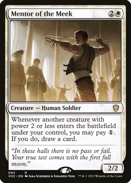 Mentor of the Meek, Magic card VOC 93 — Crimson Vow Commander set