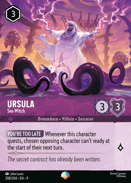 Ursula - Sea Witch, Disney Lorcana card CH9-208 — Fabled set
