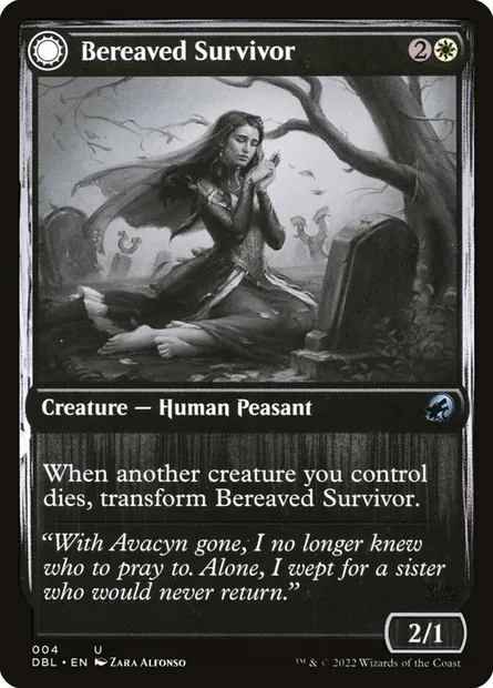 Bereaved Survivor // Dauntless Avenger, Magic card DBL 4 — Innistrad: Double Feature set