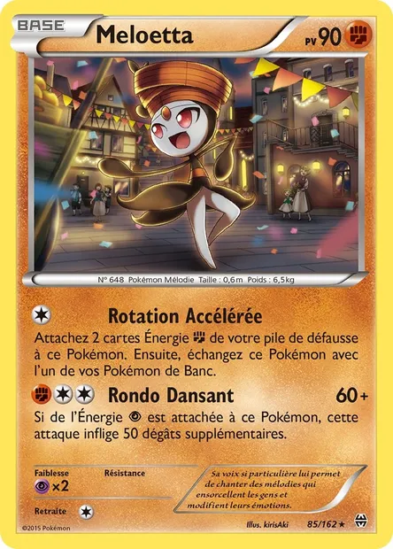 Meloetta, carte Pokémon BKT 85 — extension Impulsion Turbo