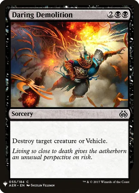 Daring Demolition, Magic card PLST AER-55 — The List set