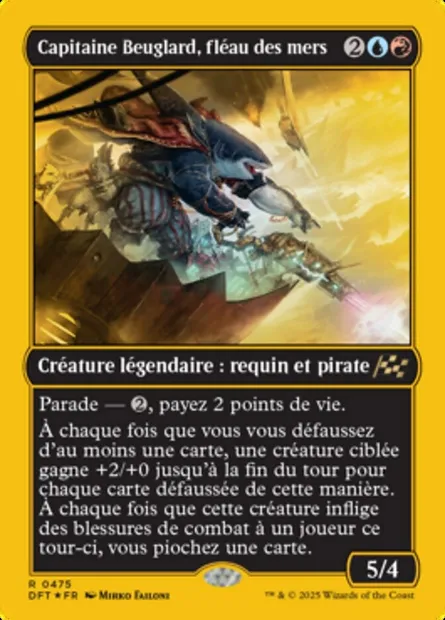 Capitaine Beuglard, fléau des mers, carte Magic DFT 475 — extension Aetherdrift