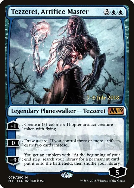 Tezzeret, Artifice Master, Magic card PM19 79s — Core Set 2019 Promos set