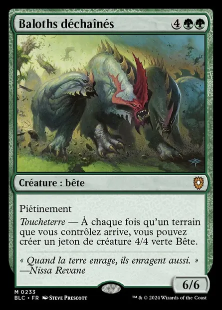Baloths déchaînés, carte Magic BLC 233 — extension Bloomburrow Commander