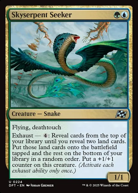Skyserpent Seeker, Magic card DFT 224 — Aetherdrift set