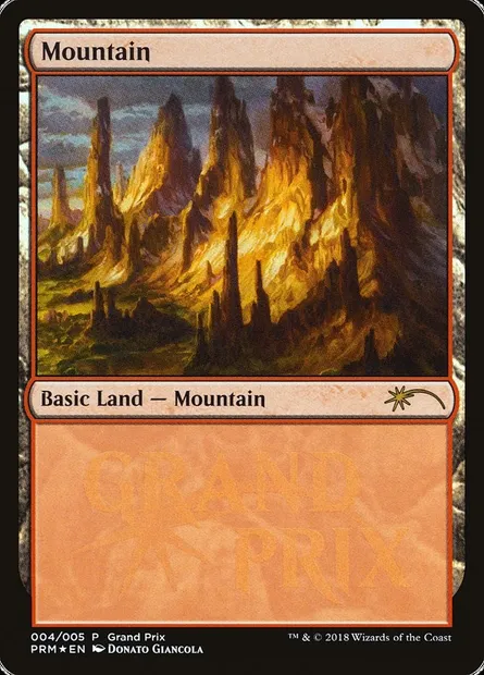 Mountain, Magic card PGPX 2018d — Grand Prix Promos set