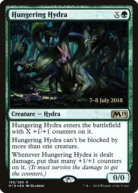 Hydre affamée, carte Magic PM19 189s — extension Core Set 2019 Promos