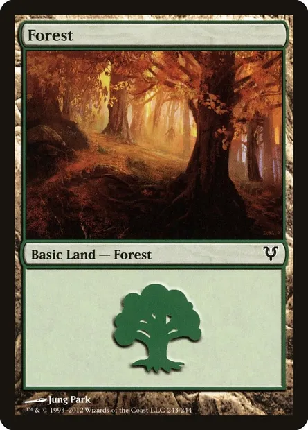 Forest, Magic card AVR 243 — Avacyn Restored set