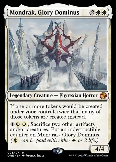 Mondrak, Glory Dominus, Magic card PONE 23p — Phyrexia: All Will Be One Promos set