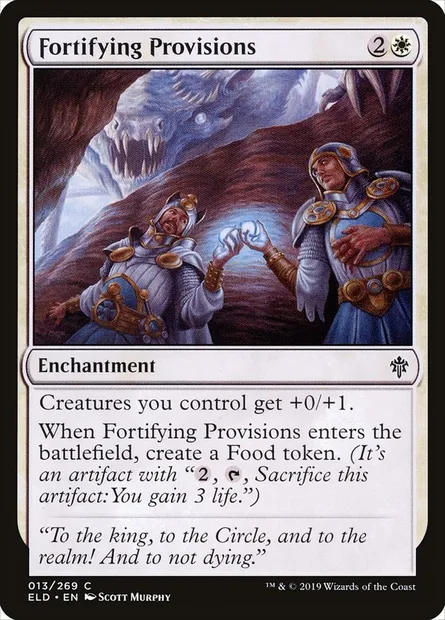 Fortifying Provisions, Magic card ELD 13 — Throne of Eldraine set