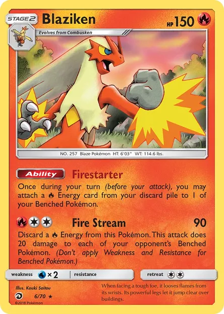 Blaziken, Pokémon card DRM 6 — Dragon Majesty set