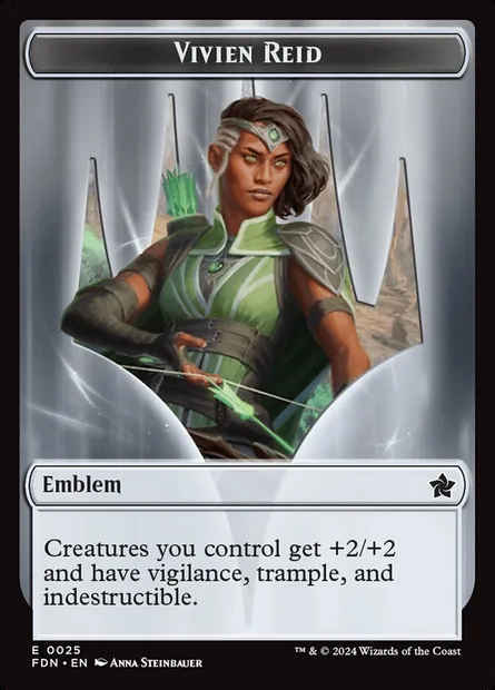 Vivien Reid Emblem, Magic card TFDN 25 — Foundations Tokens set