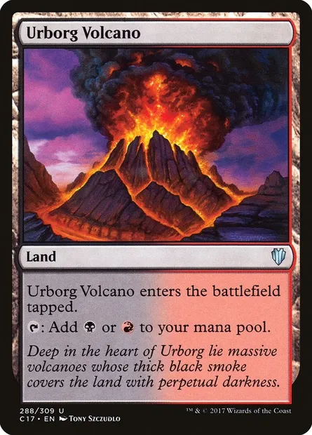 Urborg Volcano, Magic card C17 288 — Commander 2017 set