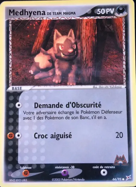 Medhyena de Team Magma, carte Pokémon MA 66 — extension EX Team Magma vs Team Aqua