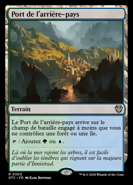 Port de l'arrière-pays, carte Magic OTC 300 — extension Outlaws of Thunder Junction Commander