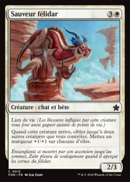 Sauveur félidar, carte Magic FDN 12 — extension Foundations