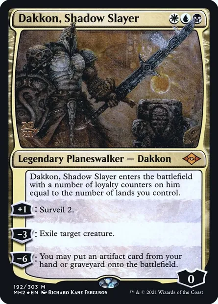 Dakkon, Shadow Slayer, Magic card PMH2 192s — Modern Horizons 2 Promos set