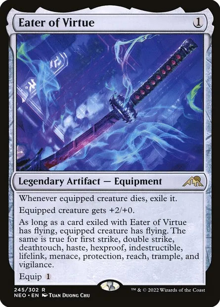 Eater of Virtue, Magic card NEO 245 — Kamigawa: Neon Dynasty set
