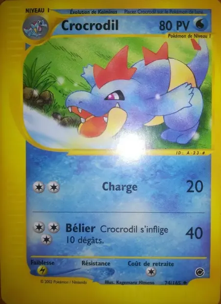 Crocrodil, carte Pokémon EX 74 — extension Expedition