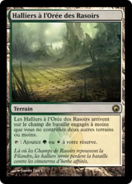 Halliers à l'Orée des Rasoirs, carte Magic SOM 228 — extension Cicatrices de Mirrodin