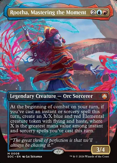 Rootha, Mastering the Moment, Magic card SOC 8 — Secrets of Strixhaven Commander set