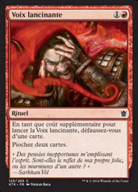 Voix lancinante, carte Magic KTK 123 — extension Les Khans de Tarkir