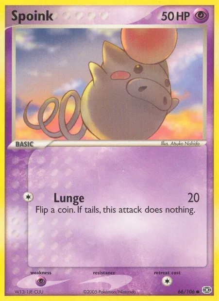Spoink, Pokémon card EM 66 — Emerald set
