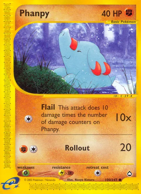 Phanpy, Pokémon card AQ 100 — Aquapolis set