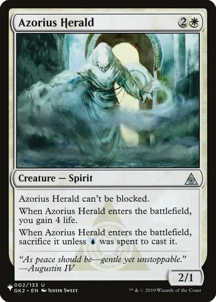Azorius Herald, Magic card PLST GK2-2 — The List set