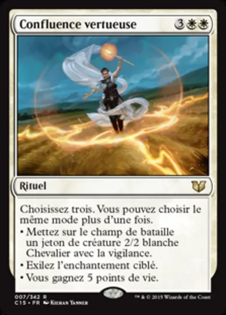 Confluence vertueuse, carte Magic C15 7 — extension Commander 2015