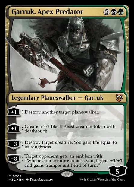 Garruk, Apex Predator, Magic card M3C 262 — Modern Horizons 3 Commander set